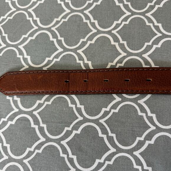 Justin Leather Belt Mens 36 Top Grain Cowhide Brown Western Excellent Condition - Picture 6 of 10